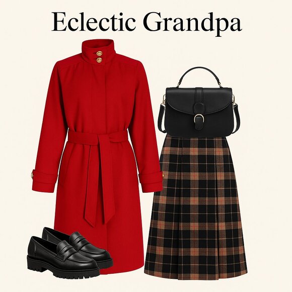 Vintage Vibrant Red Raincoat with Chic Gold Buttons - Stay Stylish & Dry! - Picture 5 of 14